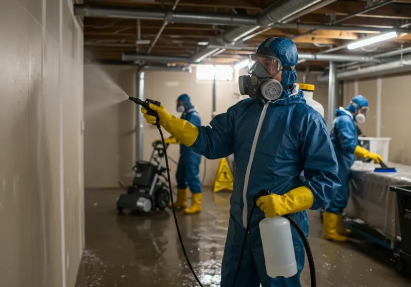 Basement Sanitization and Antimicrobial Treatment process in Northfield, OH