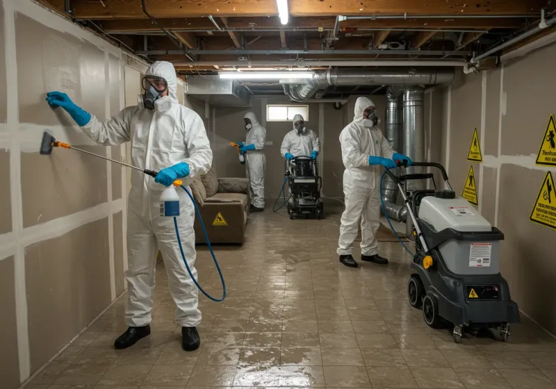 Basement Moisture Removal and Structural Drying process in Northfield, OH